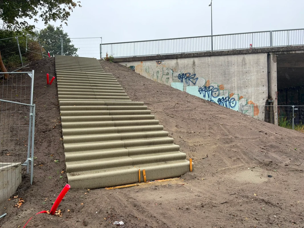 3D-geprinte taludtrap verbindt buurt met Kapittelweg